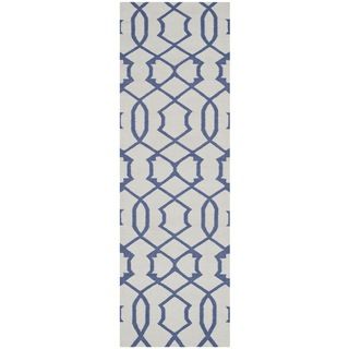 Safavieh Handwoven Moroccan Dhurrie Ivory Pure Wool Rug (26 X 8)
