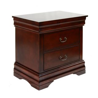 Furniture Of America Furniture Of America Laurelle Dark Cherry Finish 2 drawer Nightstand Cherry Size 2 drawer