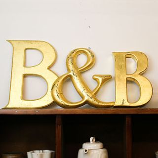 vintage 'b & b' shop front letters by bonnie and bell