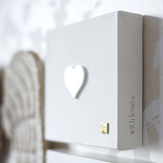 personalised little heart canvas by gorgeous graffiti
