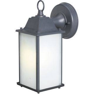 Woodbridge Lighting Basic One light Black Outdoor Wall Light With Frosted glass Shade