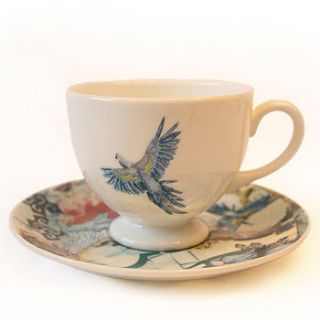 fine bone china tea cup and saucer set by jenny collicott