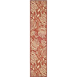 Indoor/ Outdoor Andros Red/ Natural Runner (24 X 911)