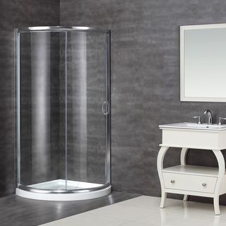 Aston 36 X 36 inch Neo round Clear Glass Shower Enclosure With Acrylic Base