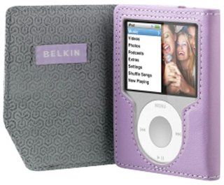 Belkin F8Z267 LAV Leather Folio for iPod Nano 3rd Generation  Video  Lavender   Players & Accessories