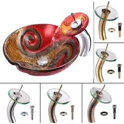 Kraus Bathroom Combo Set Copper Snake Vessel Sink/waterfall Faucet