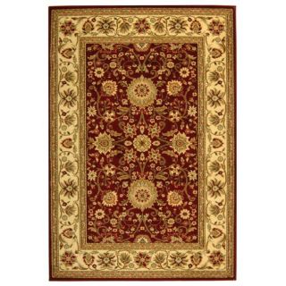 Lyndhurst Collection Majestic Red/ Ivory Rug (4 X 6)