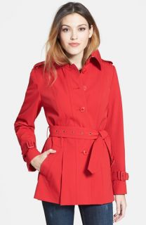 London Fog Asymmetrical Soft Shell Trench Coat (Regular & Petite)