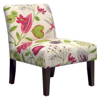 Avington Armless Slipper Chair   Foliage Raspberry