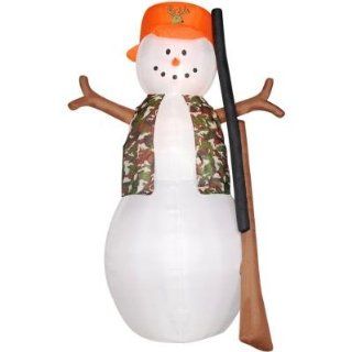 8ft Airblown Inflatable Hunting Snowman  Outdoor Decor  Patio, Lawn & Garden