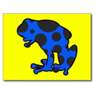 Blue and Black Spotted Frog Post Card