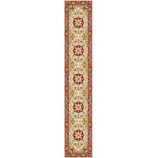 Lyndhurst Collection Ivory/red Oriental Runner Rug (23 X 22)