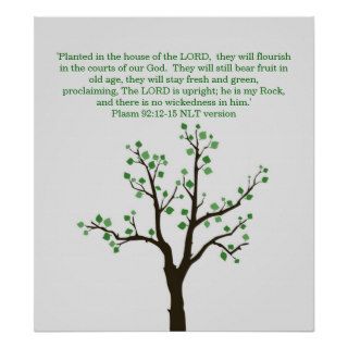 Tree Design Flourishing Bible Verses Print