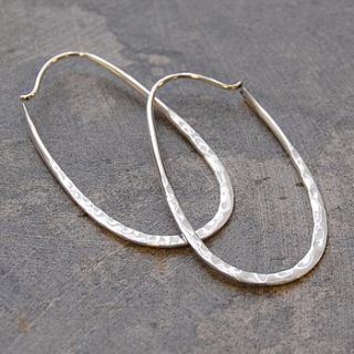 sterling silver oval hoop earrings by otis jaxon silver and gold jewellery