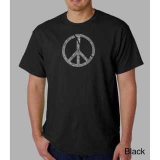 Los Angeles Pop Art Mens Short sleeve Peace Symbol T shirt