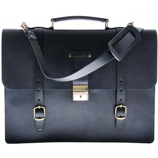 Leatherbay Palermo Saddle Leather Briefcase LEATHERBAY Leather Briefcases