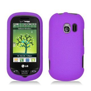 Purple Hard Plastic Case Cover for LG VN271 Extravert w/ Rubberized texture coating Cell Phones & Accessories