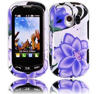 Violet Lily Hard Case Cover for LG Extravert VN271 Cell Phones & Accessories
