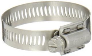 Breeze Power Seal Stainless Steel Hose Clamp, Worm Drive, SAE Size 28, 1 5/16" to 2 1/4" Diameter Range, 1/2" Bandwidth (Pack of 10)
