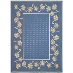 Antimicrobial Blue/ivory Indoor/outdoor Rug (710 X 11)
