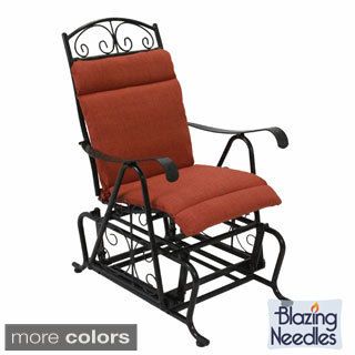Blazing Needles Solid All weather Outdoor Single Glider Chair Cushion