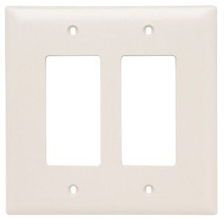 Pass & Seymour TPJ262LACC10 Trade Master Jumbo Wall Plate with Two Decorator Openings, Two Gang, Light Almond   Outlet Plates  