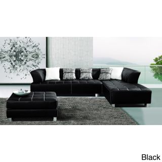 Furniture Of America Rachelle 3 piece Sectional With Chaise And Ottoman Set