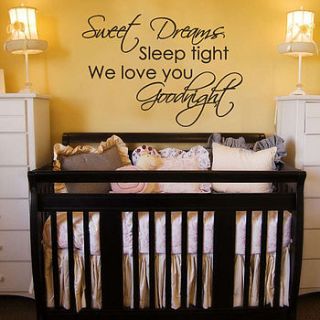 sleep tight goodnight childrens wall stickers by parkins interiors