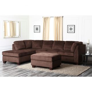 Abbyson Living Delano Sectional Sofa And Storage Ottoman Set