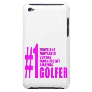 Girls Golf Golfers  Pink Number One Golfer Barely There iPod Case