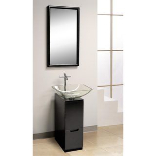 Dreamline Dreamline Modern 10 inch Bathroom Vanity And Mirror Black Size Single Vanities