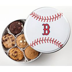 Mrs. Fields Boston Red Sox 18 Nibbler Cookies Tin