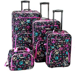 Rockland Deluxe Peace 4 piece Expandable Luggage Set