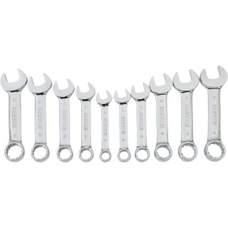Klutch 10-Pc. Metric Stubby Combination Wrench Set  Stubby Wrenches