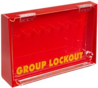 Brady Acrylic Plastic Wall Mount Group Lock Box for Lockout/Tagout, Small, 6" Height, 6" Width, 2 1/2" Depth Industrial Lockout Tagout Kits