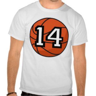 Basketball Player Uniform Number 14 Gift T Shirt