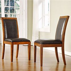 Aiden Dark Chocolate Side Chairs (Set of 2)   Brown Side Chairs