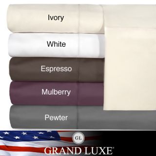 Veratex Grand Luxe Egyptian Cotton Sateen 800 Thread Count Deep Pocket Sheet Set Or Pillowcase Separates Brown Size Queen