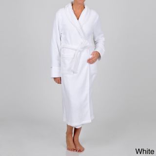 La Cera La Cera Womens Satin Trimmed Shawl Collar Spa Robe White Size S (4  6)
