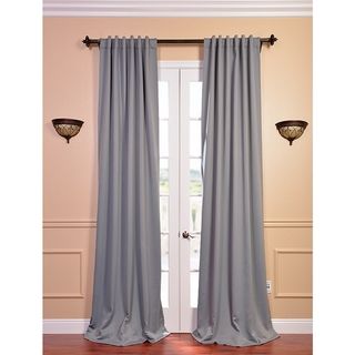 Gray Polyester Thermal Blackout Curtain Panel Pair