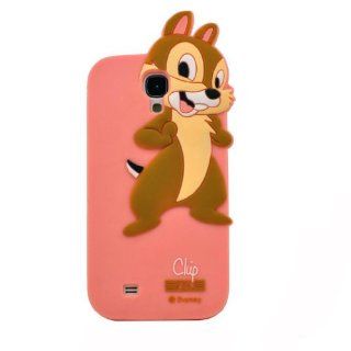 BYG Lovely Cartoon squirrel Soft Silicone Case Cover For Samsung Galaxy s4 I9500 + Gift 1pcs Phone Radiation Protection Sticker Cell Phones & Accessories