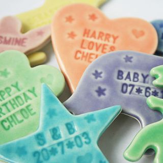 personalised porcelain fridge magnets by jo heckett