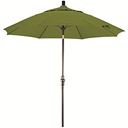 Escada Designs Fiberglass 9 foot Pacifica Ginkgo Crank And Tilt Umbrella Green Size 8 foot