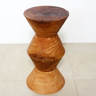 Hand carved Mango Wood Inverted V Stool (Thailand) Haussmann Stools