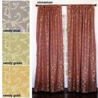 Tuscan Scroll 84 inch Panel with Lining Westone Home Collection Curtains