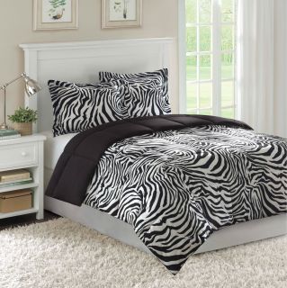 Home Essence Reversible Zebra Full/ Queen size 3 piece Down Alternative Comforter And Sham Set