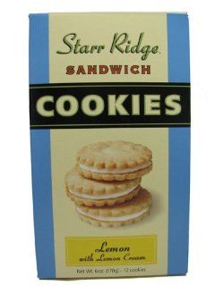 Starr Ridge Lemon with Lemon Cream Sandwich Cookies (12 Cookies)  Grocery & Gourmet Food