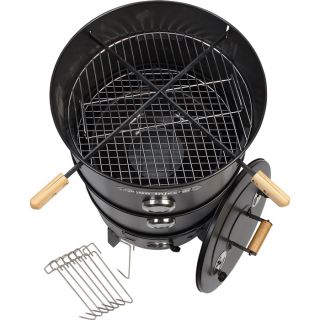 Cajun Injector Charcoal Chicken Cooker/Smoker/Grill — Multi-Level, 25in.L x 21in.W x 37in.H, Model# 22174-01937  Grills   Accessories