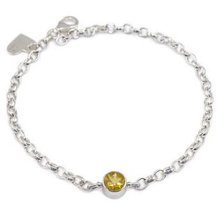 citrine bracelet november birthstone by lilia nash jewellery