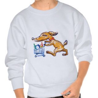 Shopping Dog Pullover Sweatshirts